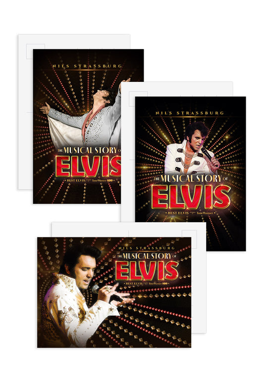 Elvis By Nils Strassburg - The Musical Story Of Elvis Set Of 3 - Postcards